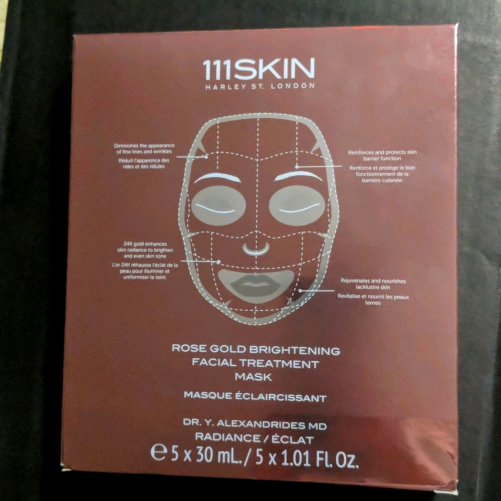 5 Rose Gold brightening face treatment mask